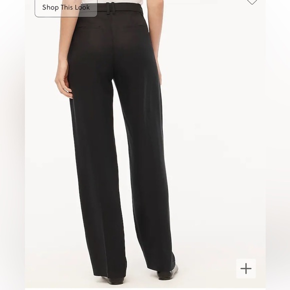 J crew Wide-leg pleated twill trouser pant - Picture 3 of 5